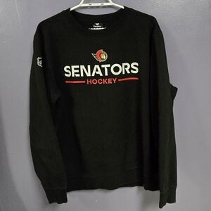 Ottawa Senators NHL Fanatics Authentic Pro Rink Sweater Crewneck Black Size L